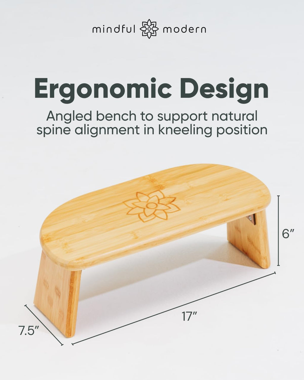 Mindful Modern Bamboo Meditation Bench