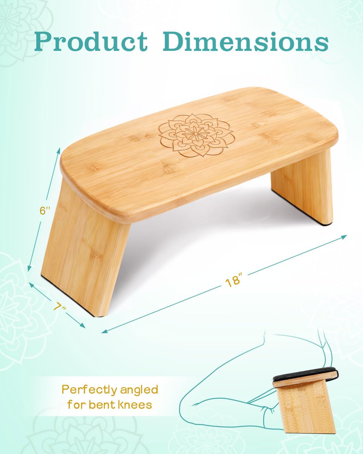Hihealer Bamboo Meditation Bench