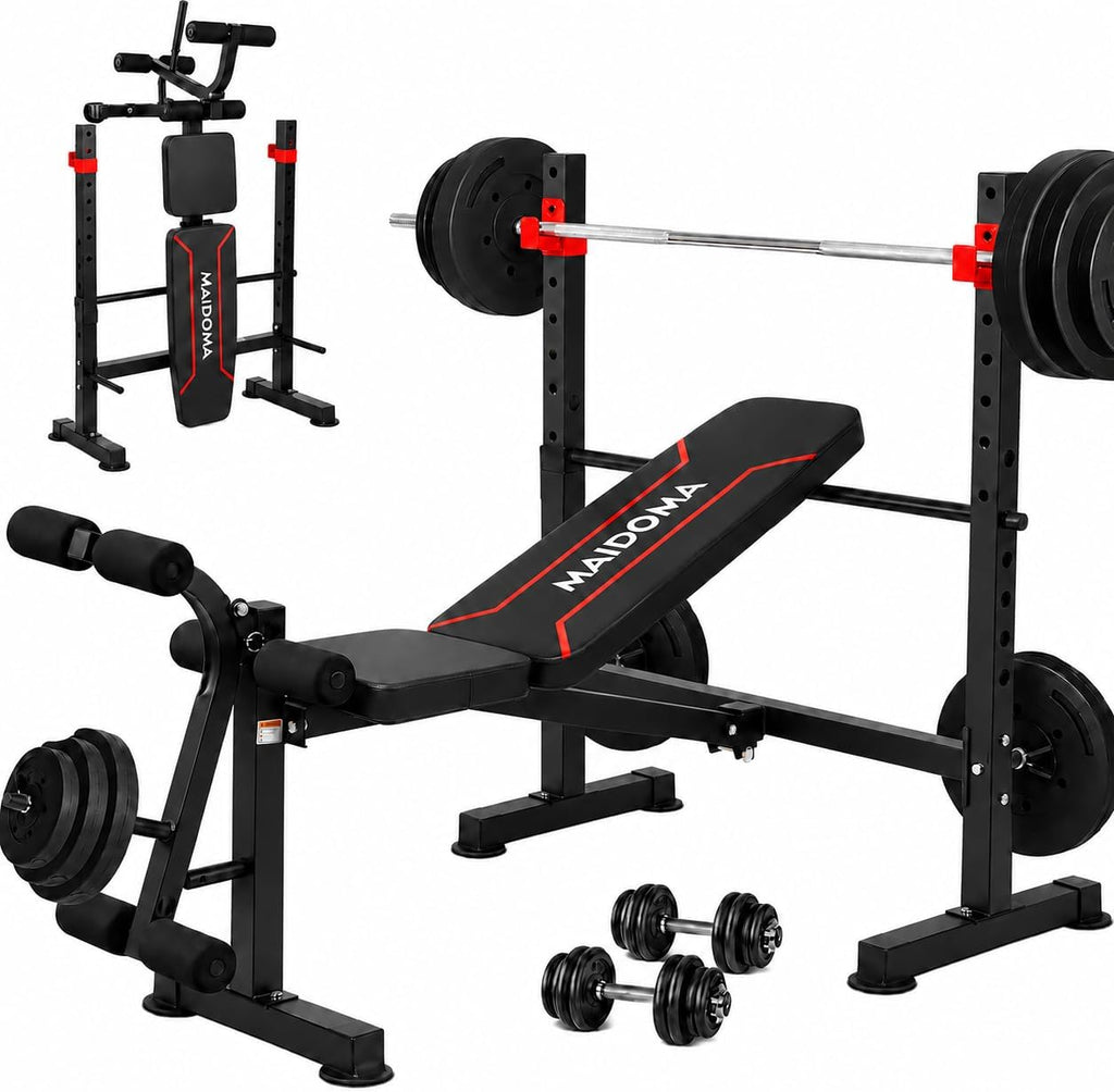 8-in-1 Foldable Weight Bench Set