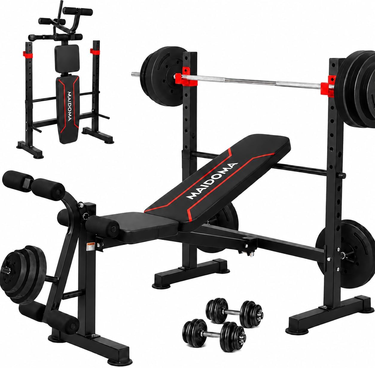8-in-1 Foldable Weight Bench Set