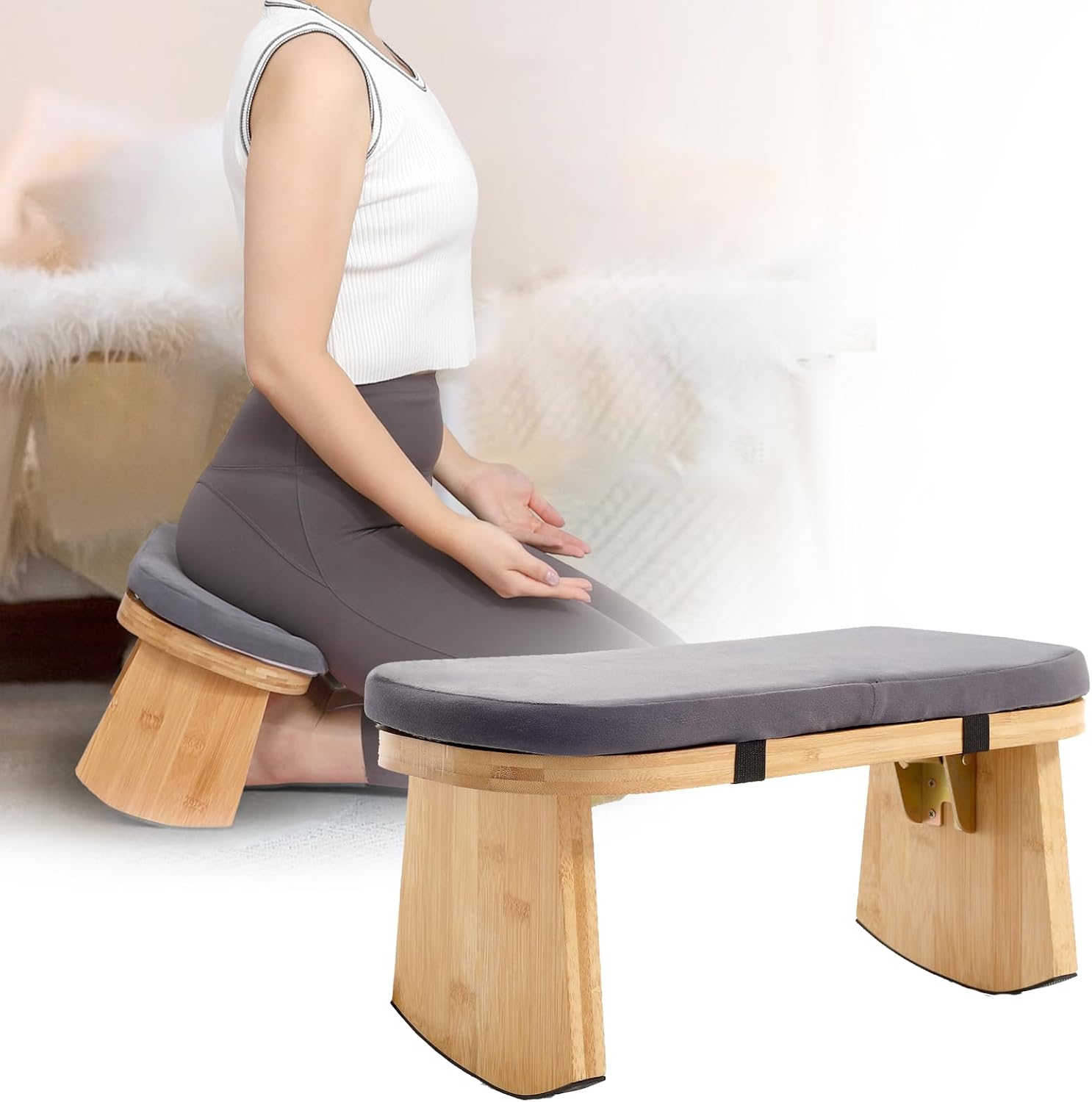 Bamboo Folding Meditation Bench