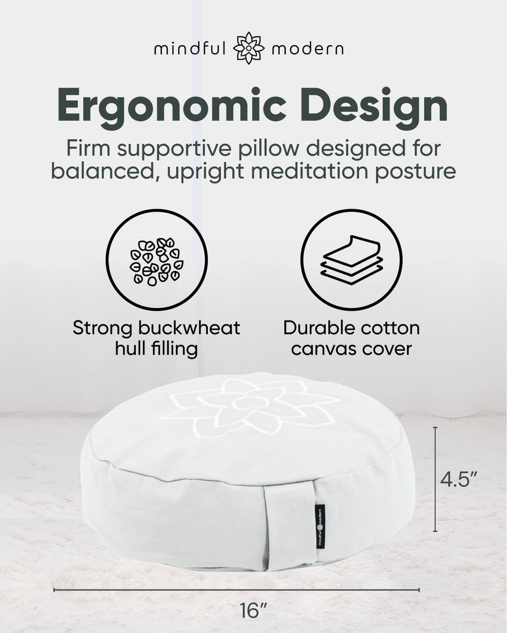 Mindful Large Meditation Cushion