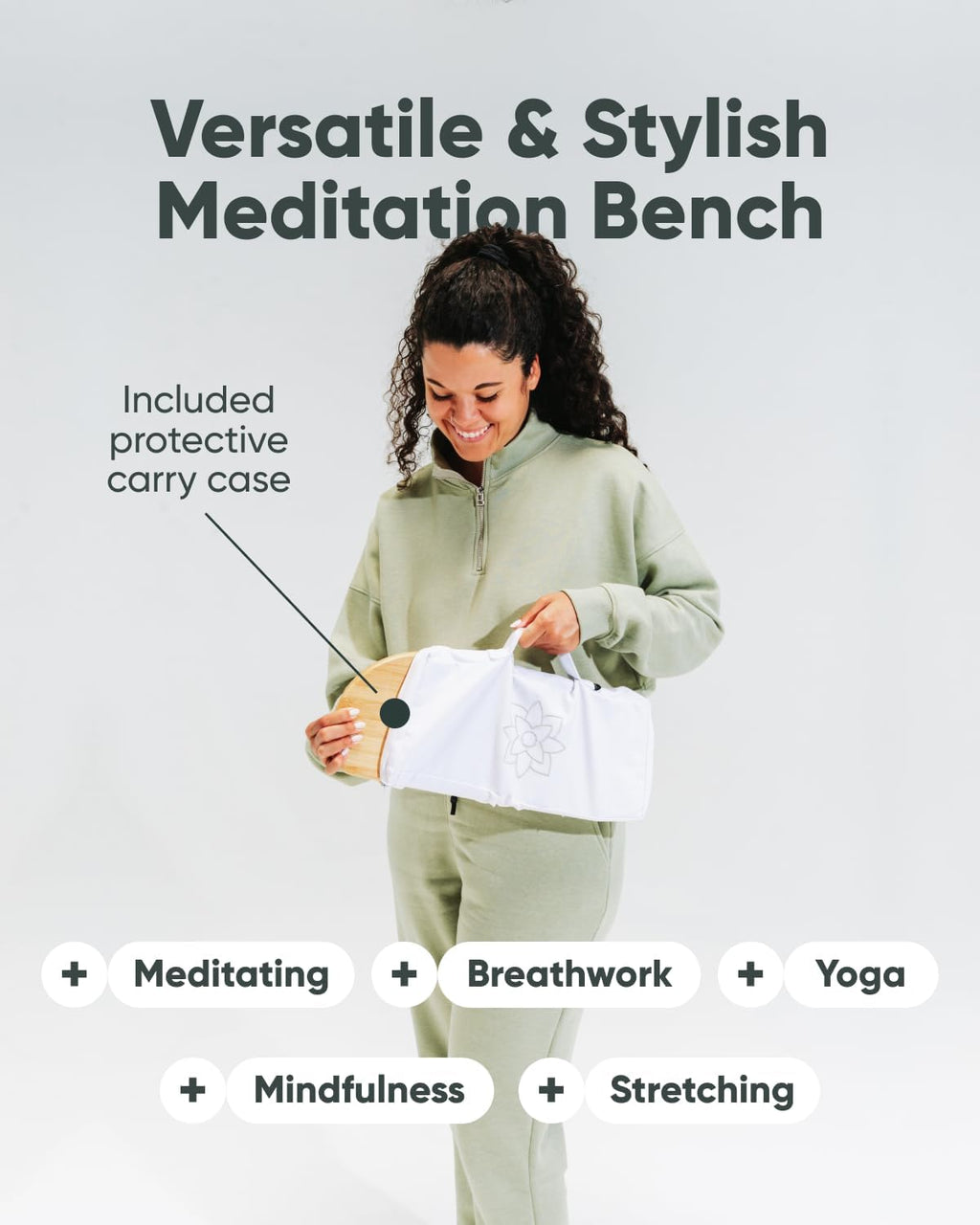 Mindful Modern Bamboo Meditation Bench