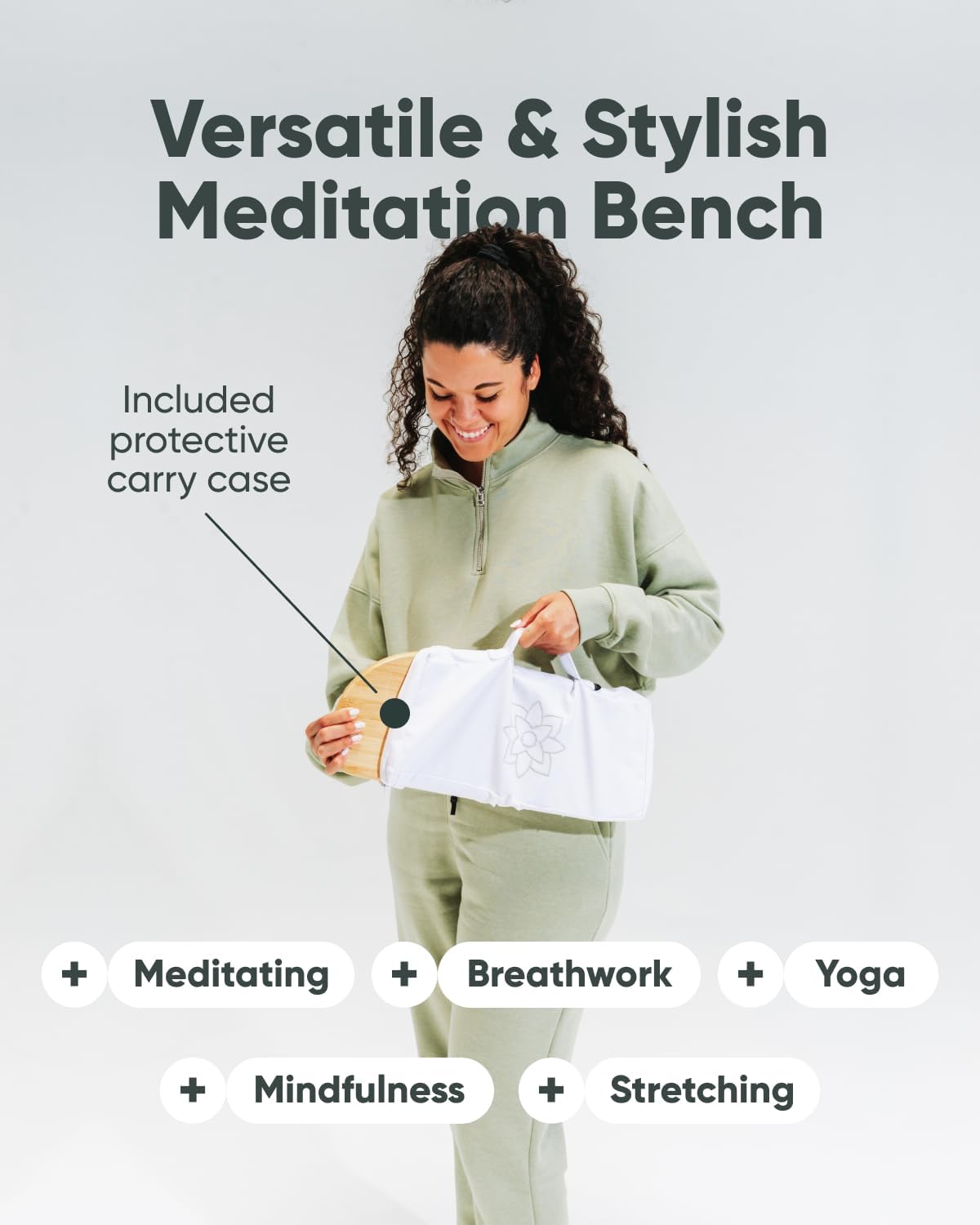 Mindful Modern Bamboo Meditation Bench