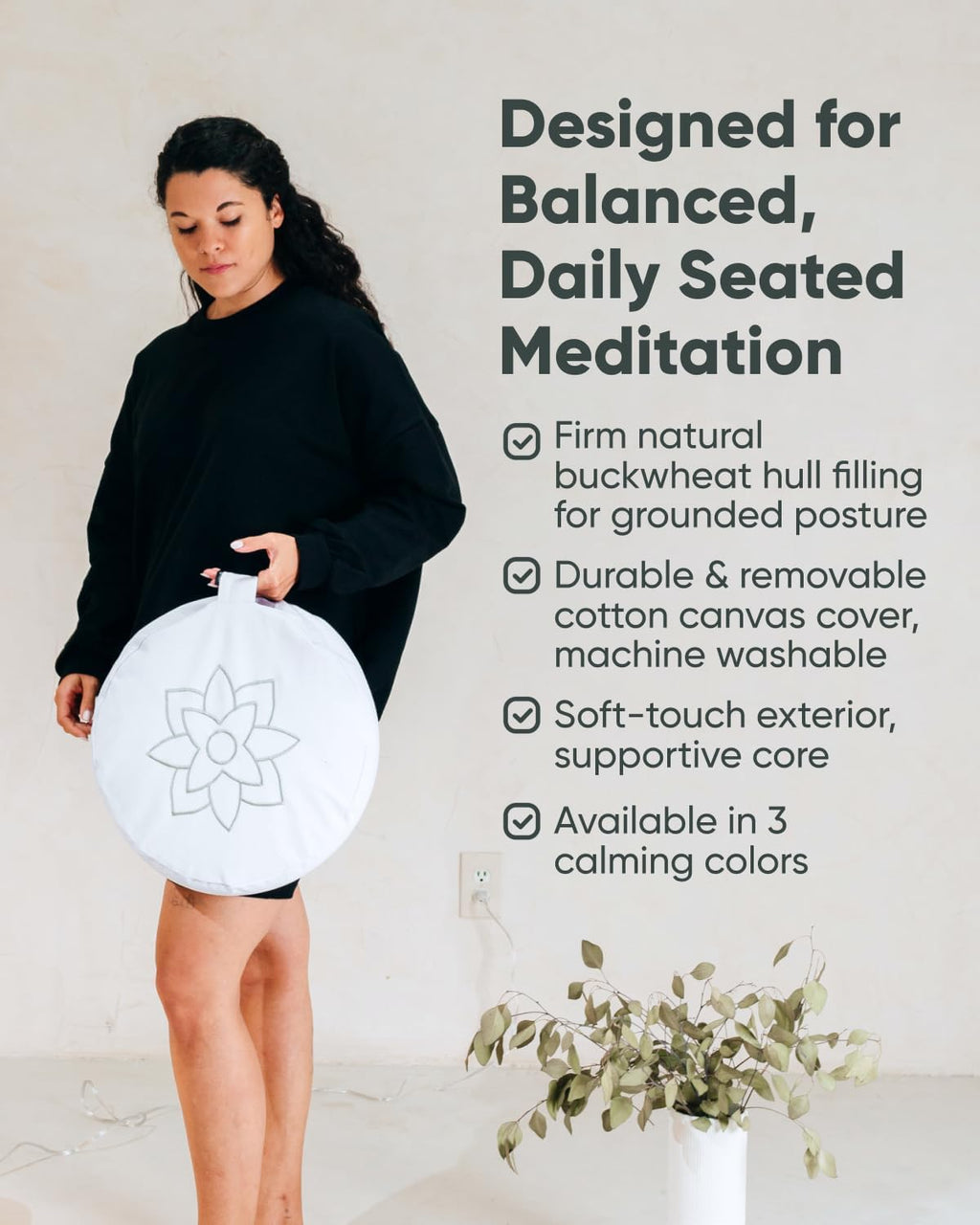 Mindful Large Meditation Cushion
