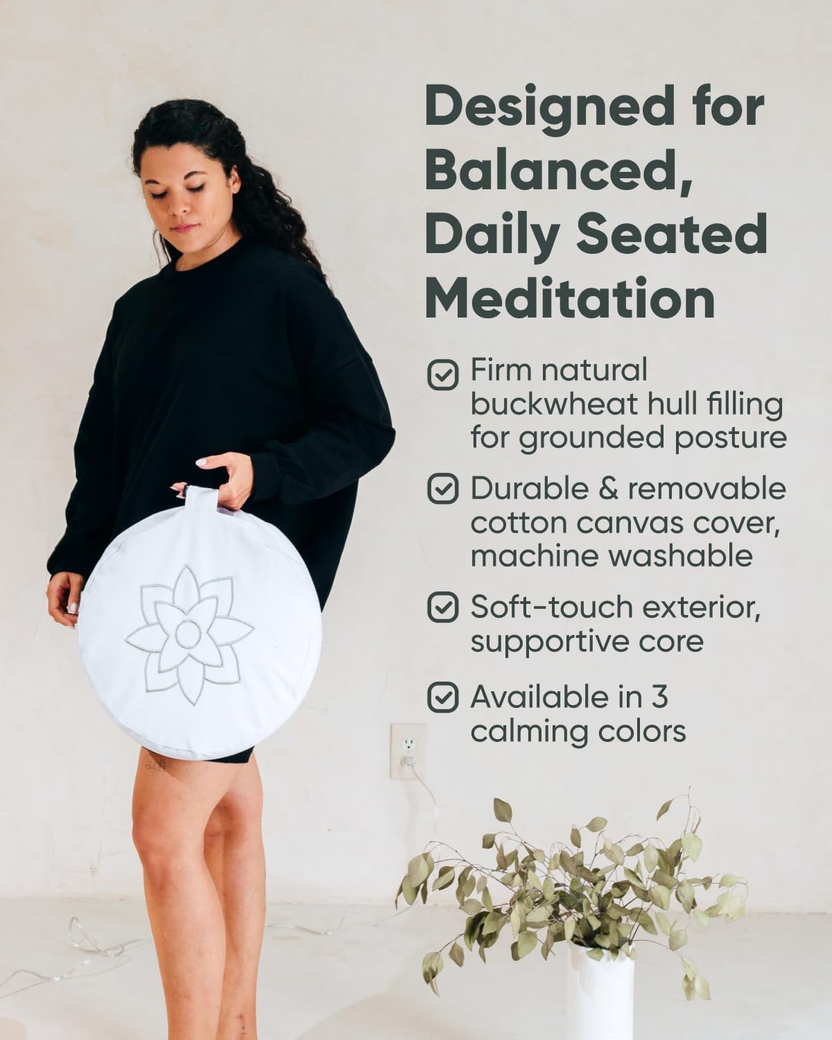 Mindful Large Meditation Cushion