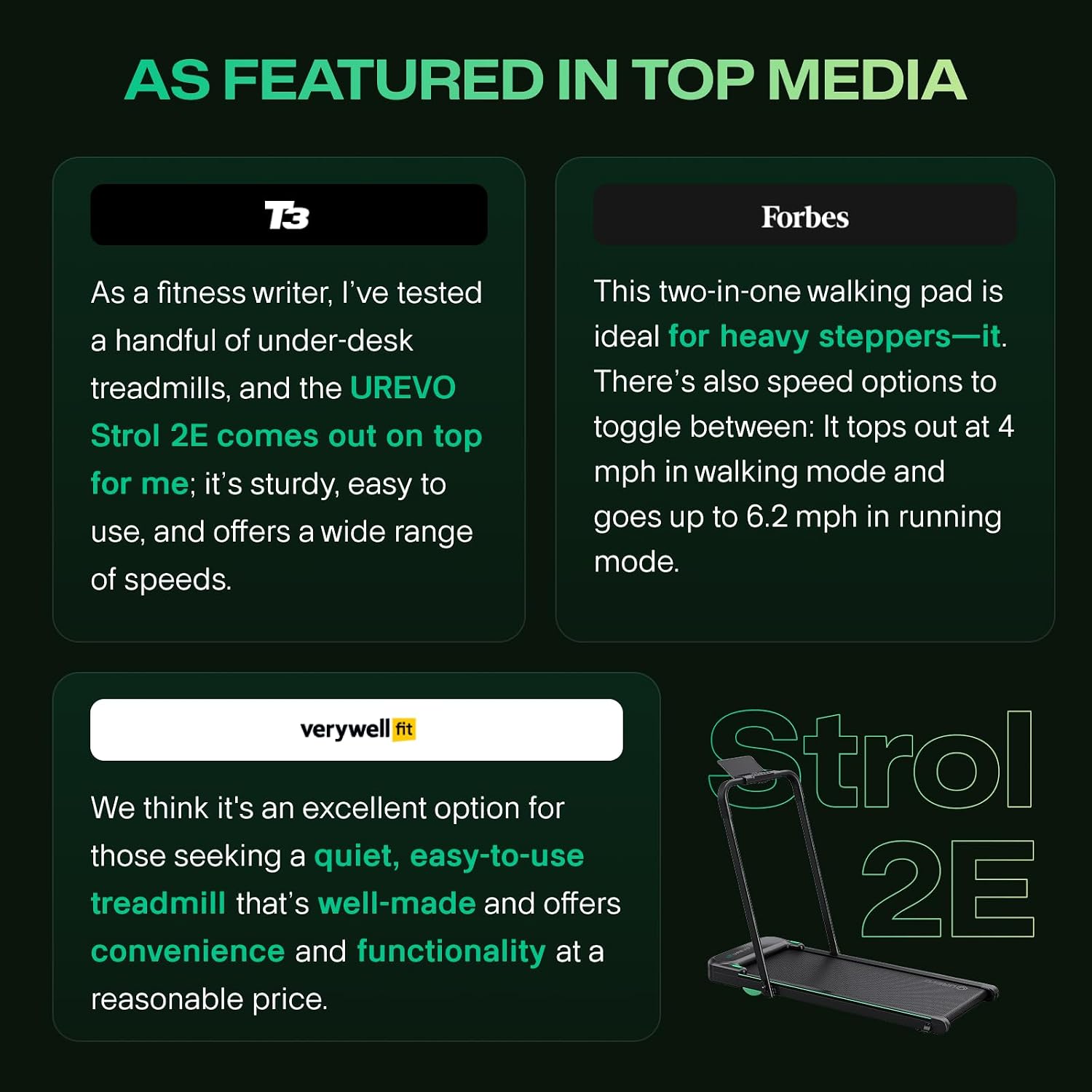 UREVO Strol 2E Folding Treadmill