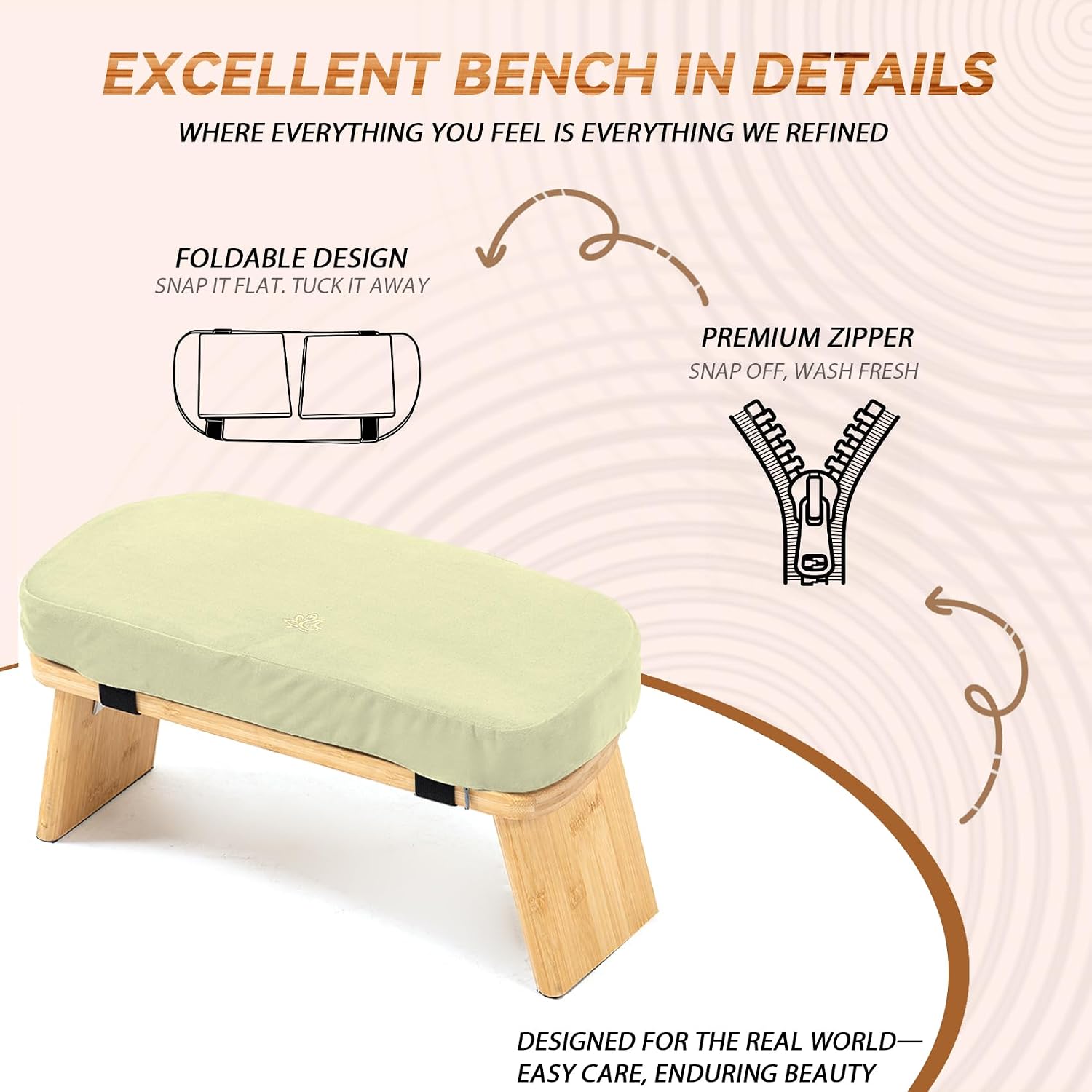Bamboo Folding Meditation Bench