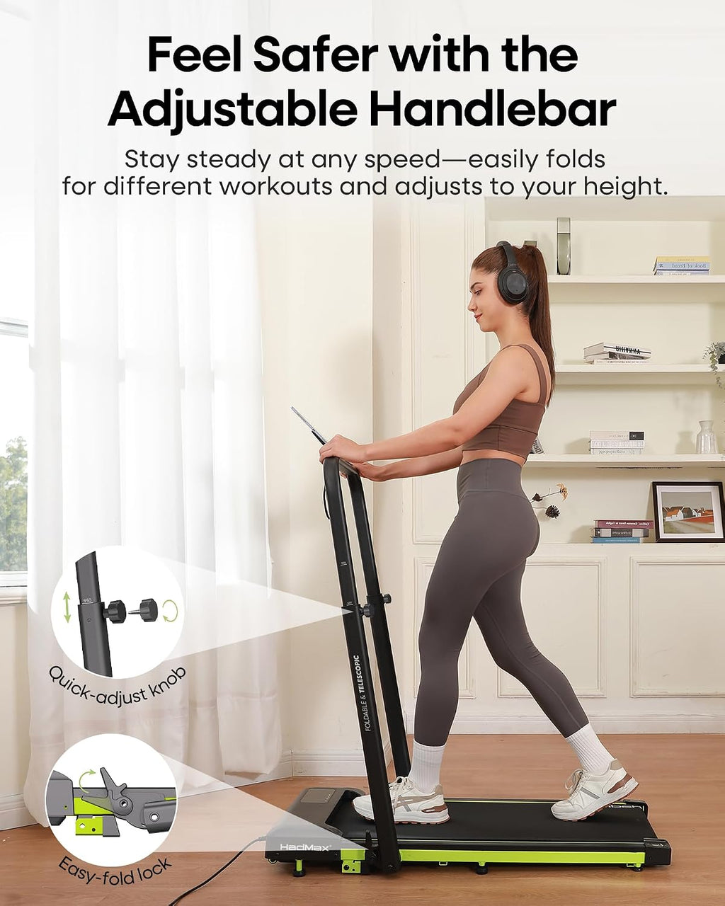 Foldable Incline Walking Pad Treadmill