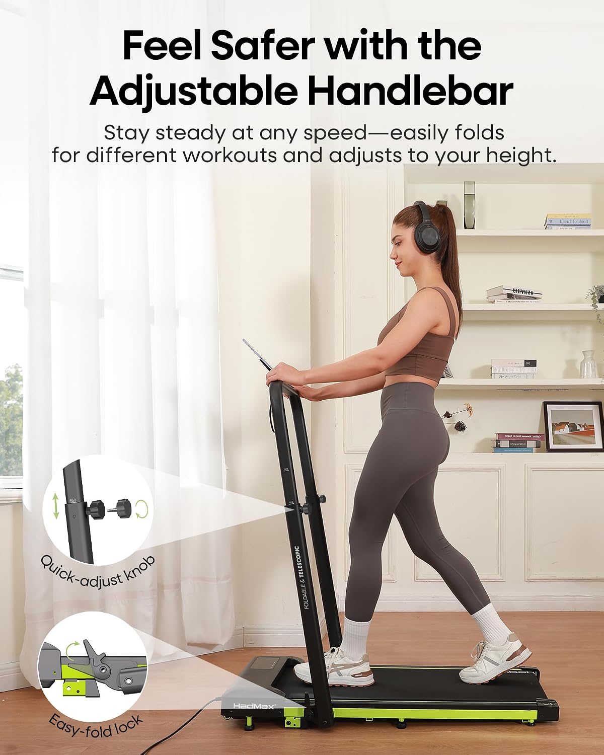 Foldable Incline Walking Pad Treadmill