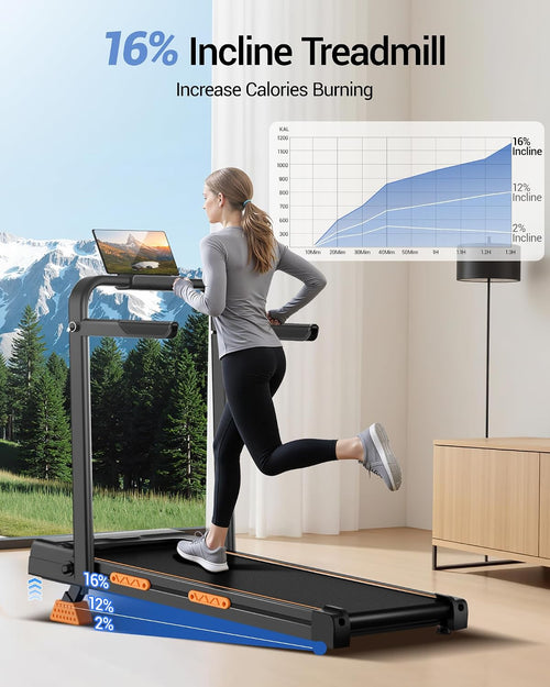 16% Incline 4-in-1 Walking Pad Treadmill