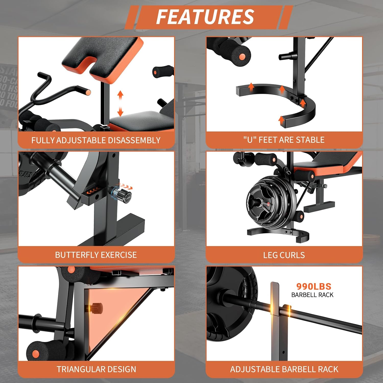 Fostoy Adjustable Weight Bench