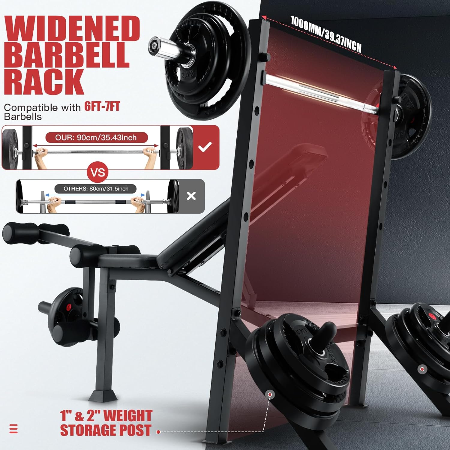 ANCHEER Weight Bench Set