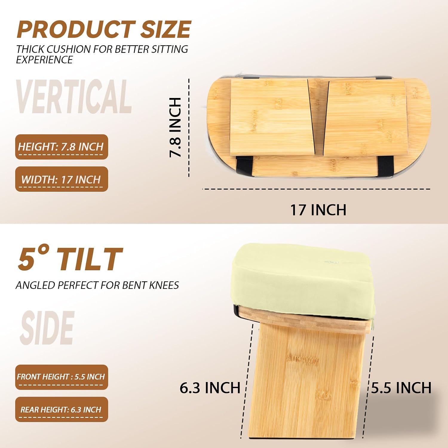 Bamboo Folding Meditation Bench