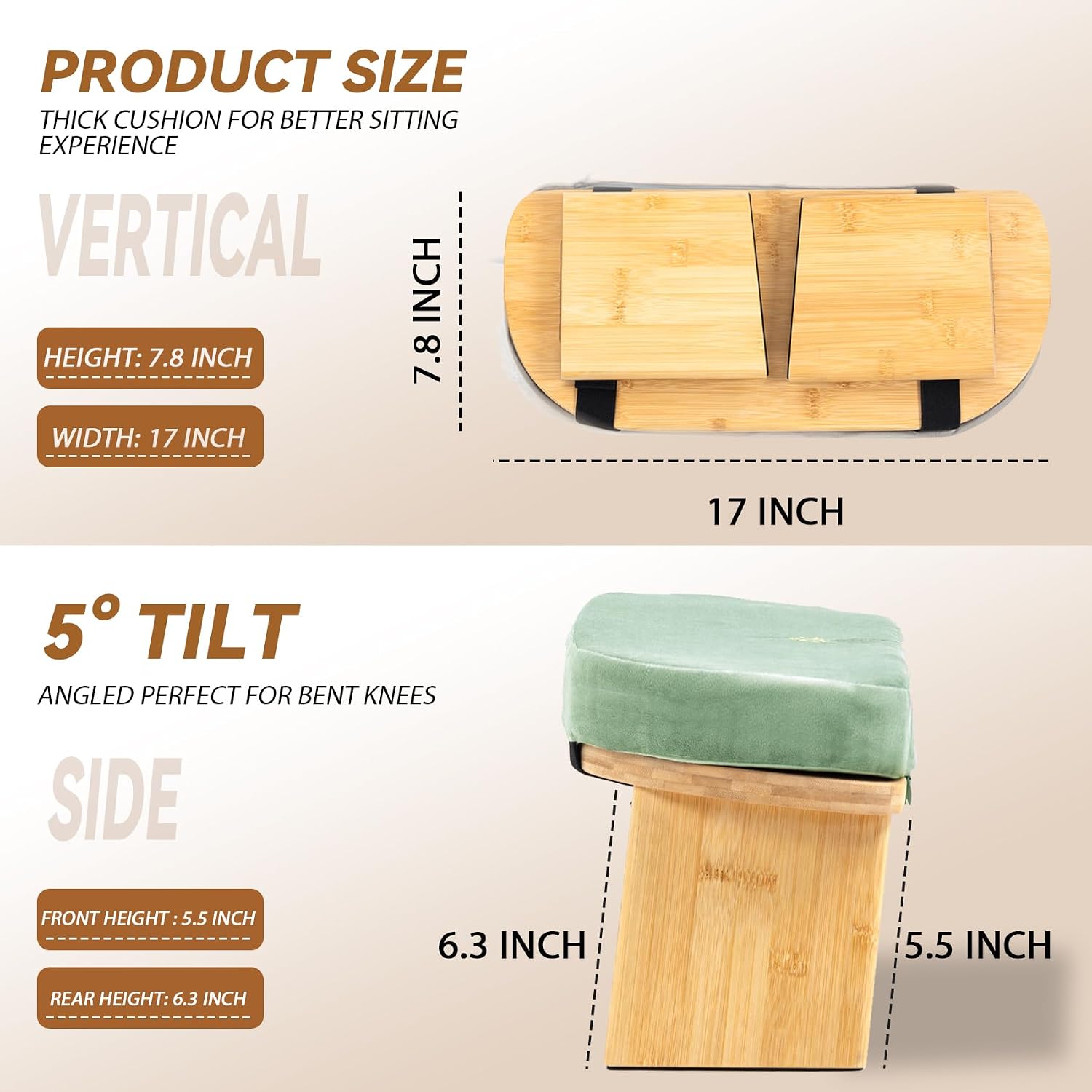 Bamboo Folding Meditation Bench