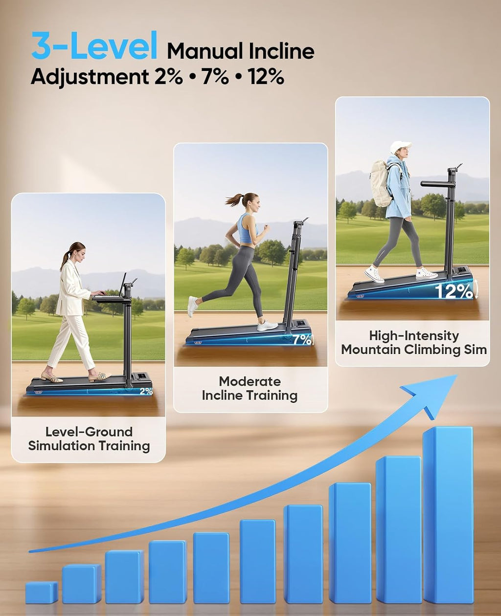 3.0HP Walking Pad Treadmill