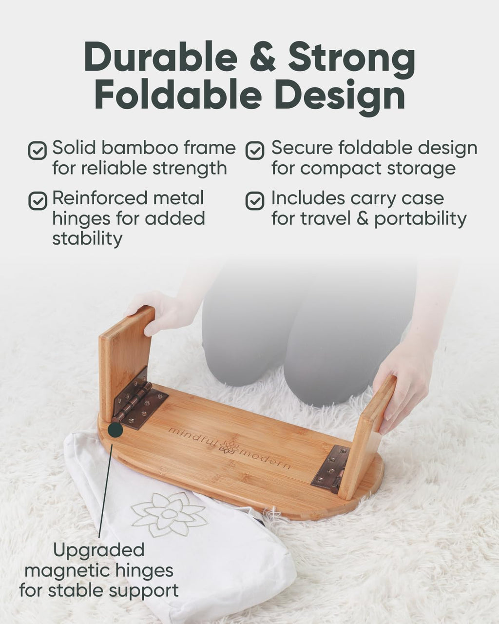 Mindful Modern Bamboo Meditation Bench