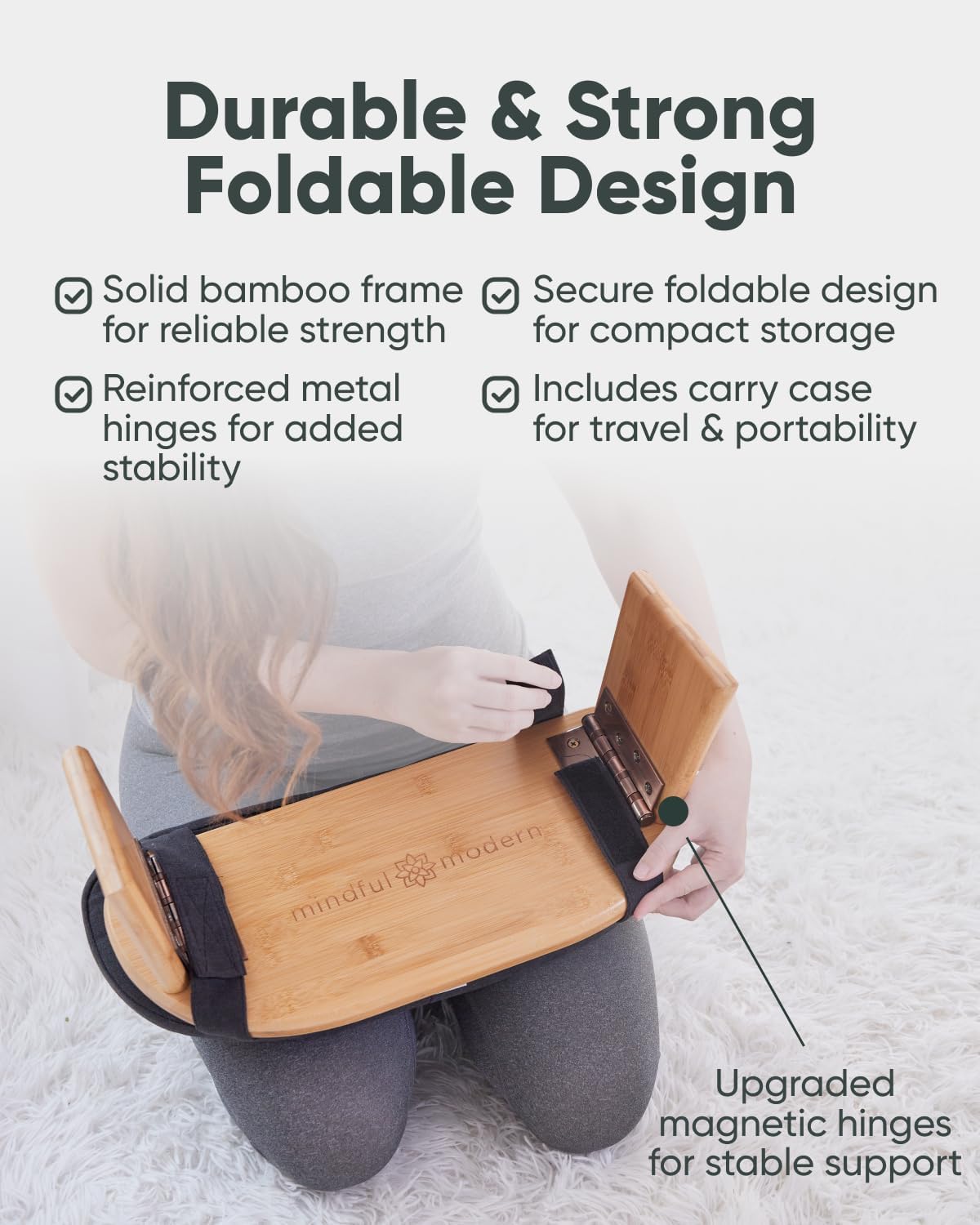 Modern Bamboo Meditation Bench