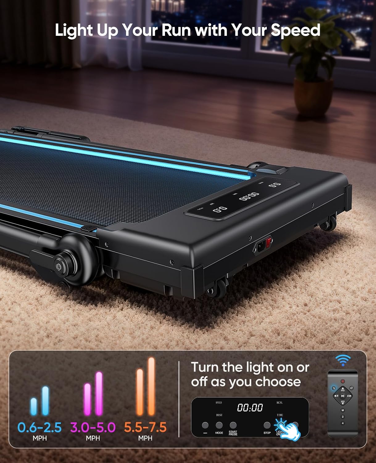 3.0HP Walking Pad Treadmill