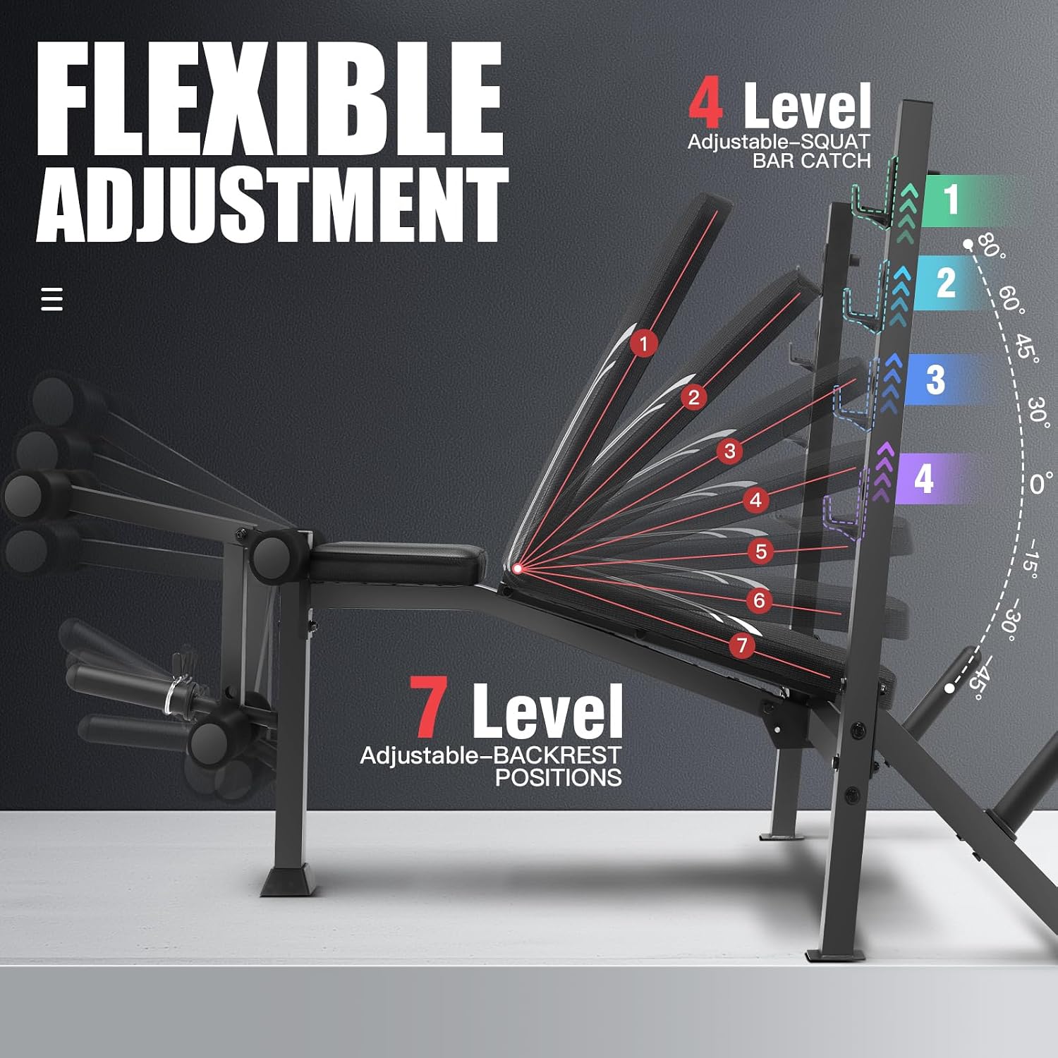ANCHEER Weight Bench Set