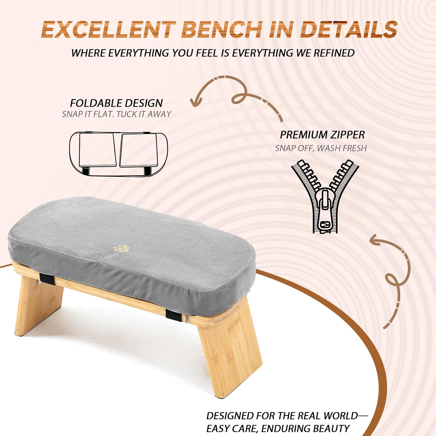 Bamboo Folding Meditation Bench