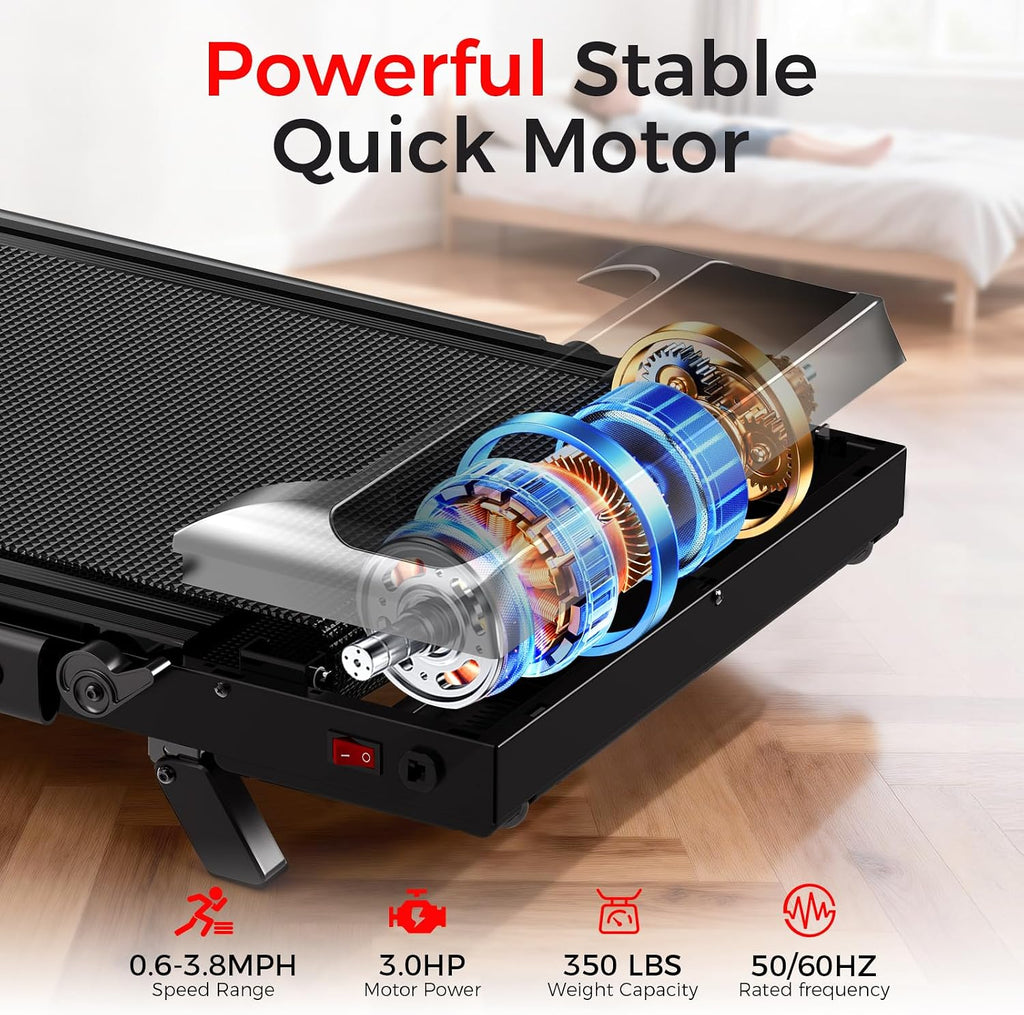 8% Incline Foldable Walking Pad Treadmill