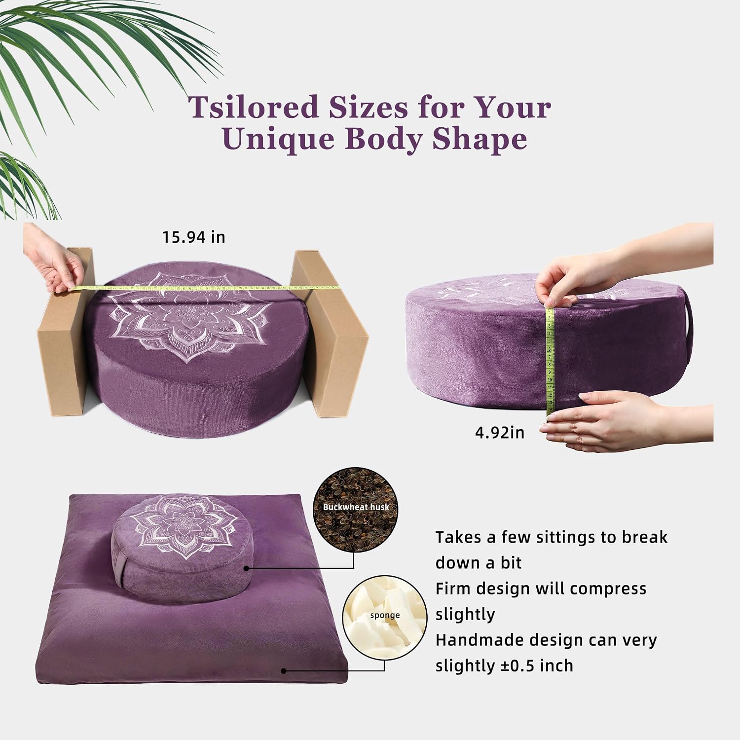 Meditation Cushion Set Zafu Zabuton