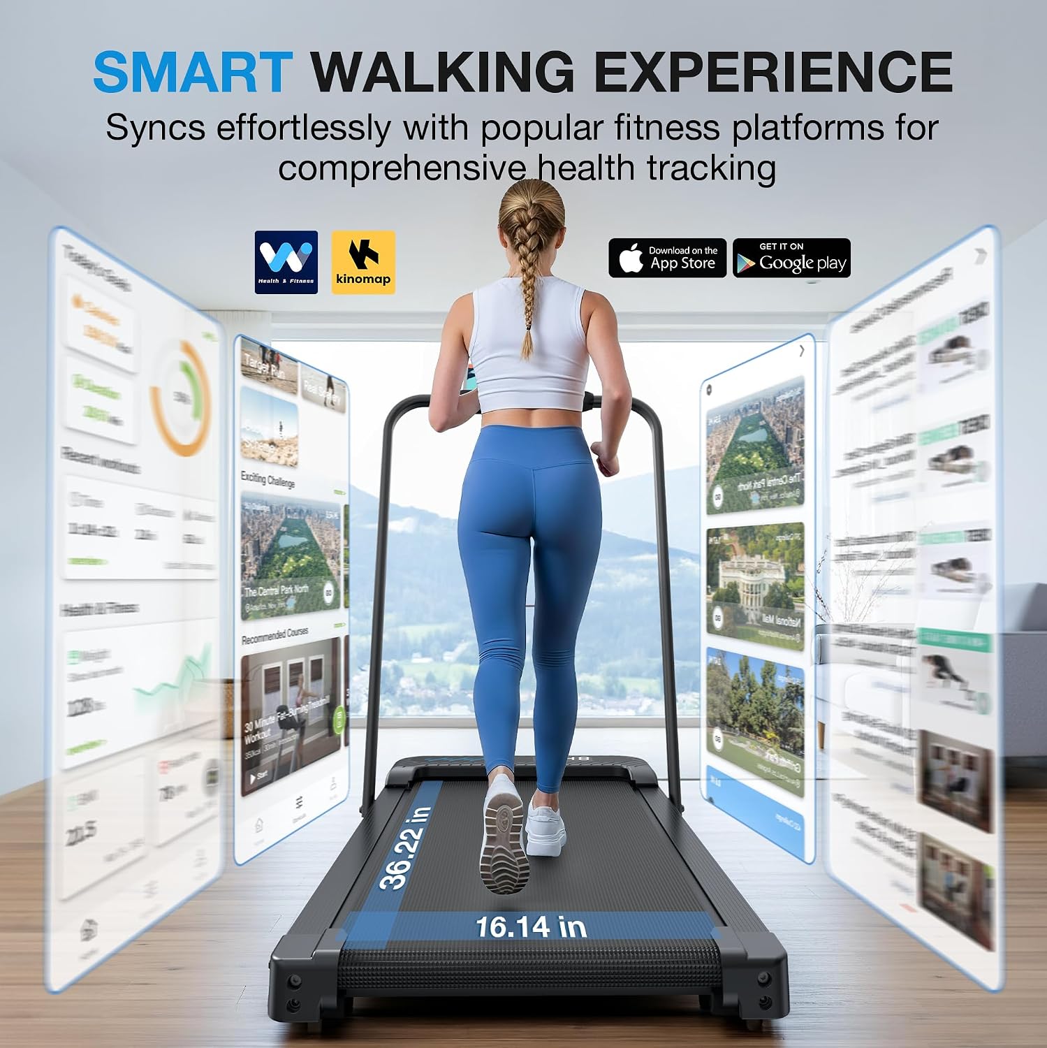 WELLFIT Incline Folding Walking Pad