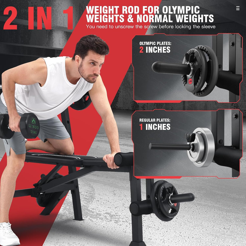 ANCHEER Weight Bench Set