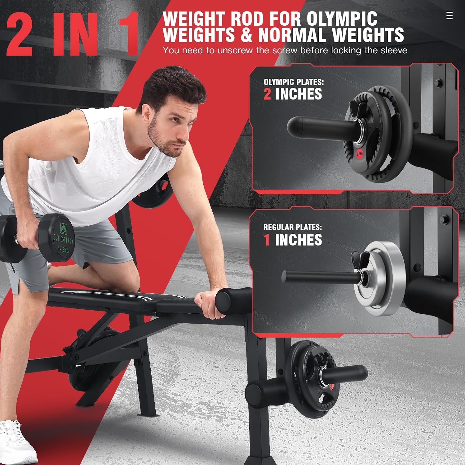 ANCHEER Weight Bench Set
