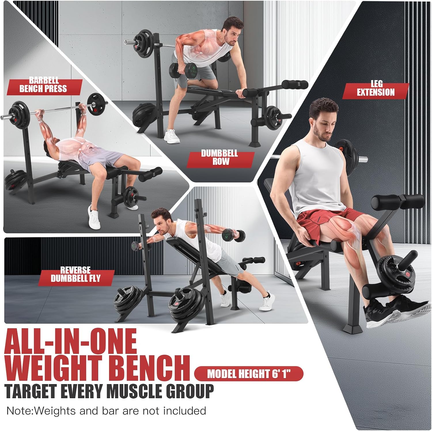 ANCHEER Weight Bench Set